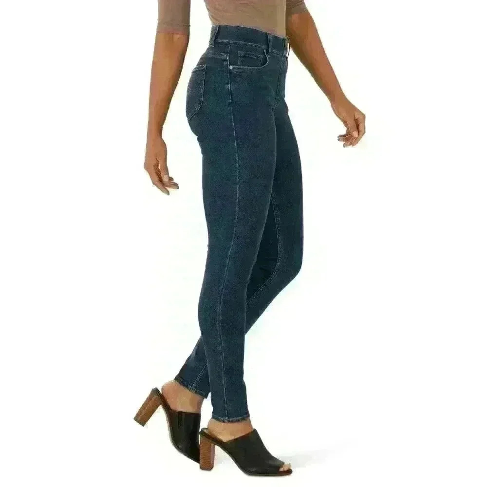 NWT Lee Premium Denim Women's Pull On High Rise Slim Fit Sculpting Skinny Jeans - Picture 2 of 9